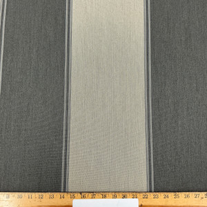 Recacril Cabriel Stripe R-349 Grey / Beige | Waterproof Awning & Marine Canvas | 100% Solution Dyed Acrylic | 47" Wide | By the Yard