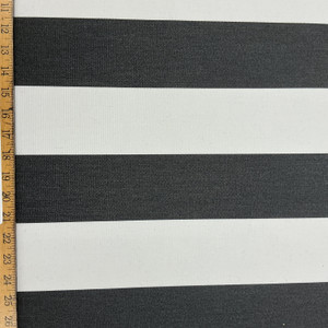 Recacril Black and White Stripe R-017 | Waterproof Awning & Marine Canvas | 100% Solution Dyed Acrylic | 47" Wide | By the Yard