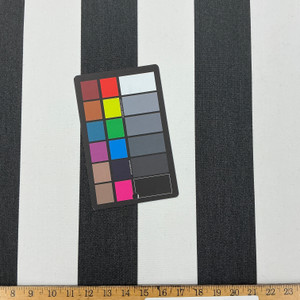 Recacril Black and White Stripe R-017 | Waterproof Awning & Marine Canvas | 100% Solution Dyed Acrylic | 47" Wide | By the Yard