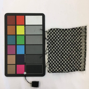 2.875 Yard Piece of Black and White Florencia Weave Wool Fabric | 80/20 | 20oz | Chevron