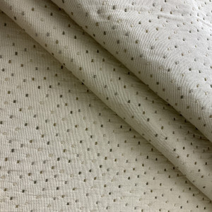1 Yard Piece of Dotted Beige Heavyweight Upholstery Fabric | 57 Wide | By the Yard | Durable