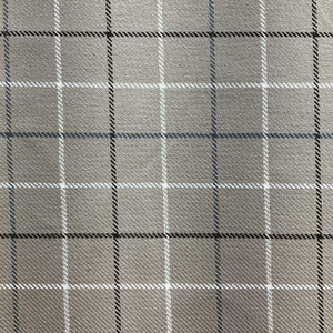 1.75 Yard Piece of Tallyho in Linen | Upholstery Fabric | Beige / Brown / Slate Windowpane Plaid | Ralph Lauren | Heavy Weight |  54" Wide | Sold BTY