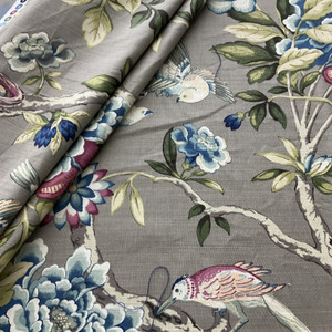 1.5 Yard Piece of Waverly Mudan Jewel | Medium Weight Duck Fabric | Home Decor Fabric | 54" Wide