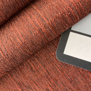 2.5 Yard Piece of Weekend in Crimson | Upholstery Fabric | Rust Red Textured | Medium Weight | 54" Wide | By The Yard