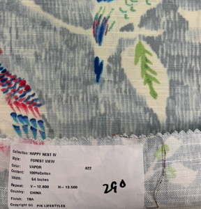 THE BRAND FORESTVIEW/VAPOR  | 56 Inch Wide | Printed Hom Decor Fabric | By The Yard