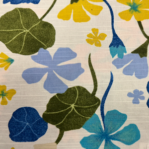 PK Lifestyle NASTURTIUMS/BLUEBERRY  | 54 Inch Wide | Printed Hom Decor Fabric | By The Yard