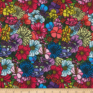 2 Yard Piece of Ottertex Canvas Printed Waterproof Meadow Multi | Heavyweight Outdoor, Canvas Fabric | Home Decor Fabric | 60" Wide