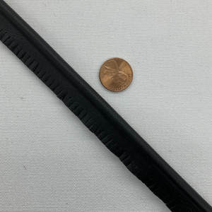 SEAQUEST Ebony Black Welt | PSQ-007 | Marine Vinyl Upholstery Trim | 5/8" wide | 5/32" cord | By the Yard