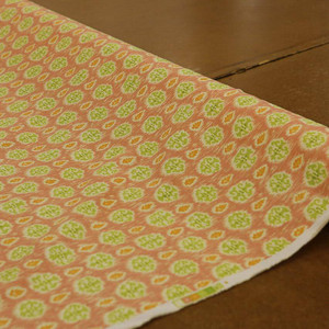 Breamore Peach And Green Drapery & Curtain Fabric By The Yard
