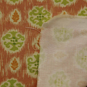 Breamore Peach And Green Drapery & Curtain Fabric By The Yard