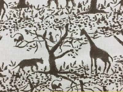 Beige Animals Fabric