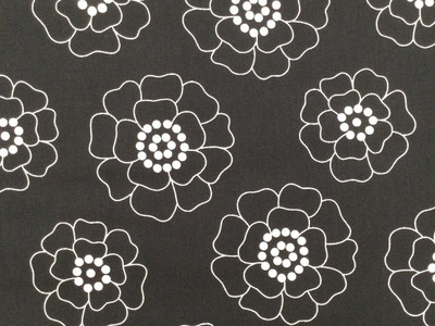 Black And White Floral Fabric