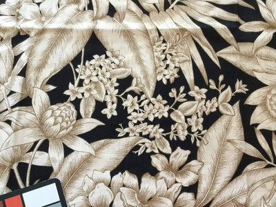 Black Garden Fabric
