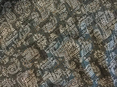 Black Paisley Fabric