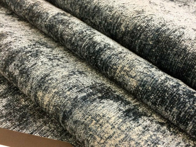 Umass Navy Blue Diamond Chenille Upholstery Fabric by the yard