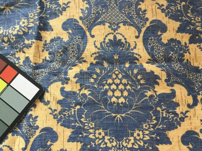 Blue Damask Fabric