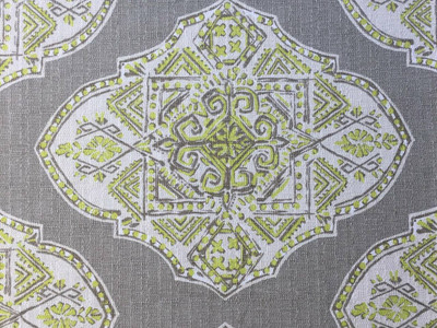 Gray Medallion Fabric