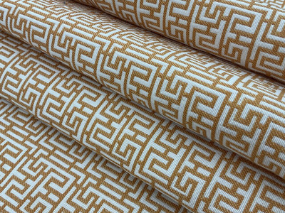 Orange Jacquard Fabric