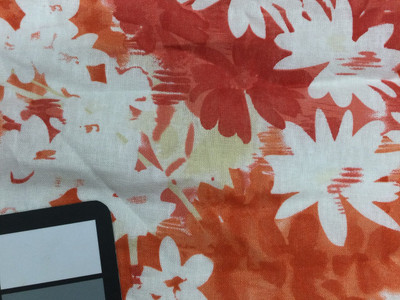 Orange Linen Fabric