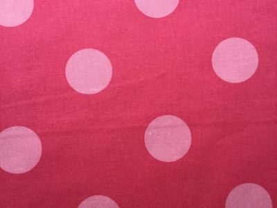 Pink Polka dot Fabric