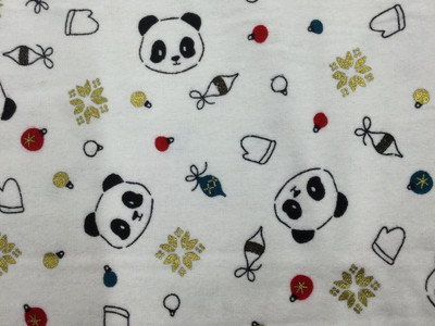 White Holiday Fabric