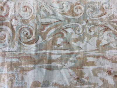 Orange Shabby Chic Fabric