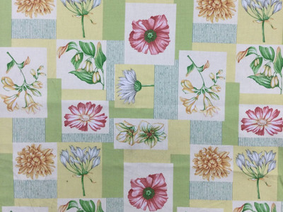 Yellow Shabby Chic Fabric