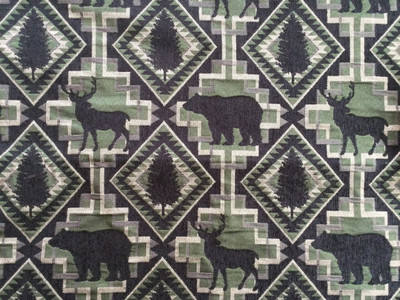 Green Wildlife Fabric