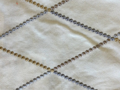 White Argyle Fabric