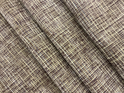 Brown Crosshatch Fabric