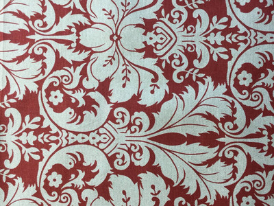 Red Damask Fabric