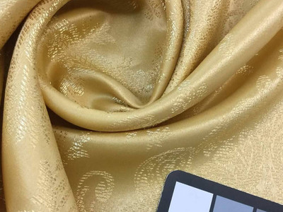 Yellow Damask Fabric