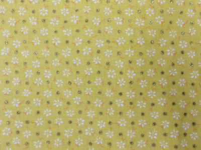 Gold Dots Fabric