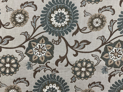 Gray Floral Fabric