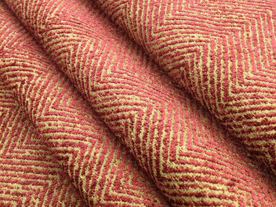 Orange Herringbone Fabric