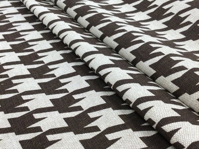 Beige Houndstooth Fabric