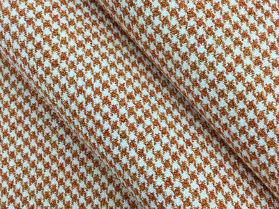 Orange Houndstooth Fabric