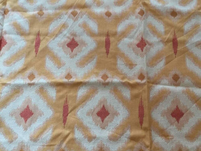 Orange Ikat Fabric