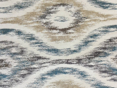 White Ikat Fabric