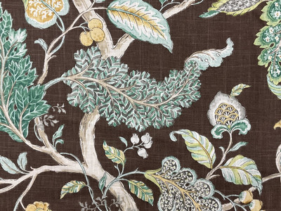 Brown Jacobean Fabric