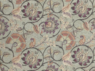 Orange Jacobean Fabric