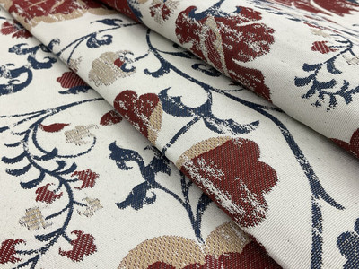 Red Jacobean Fabric