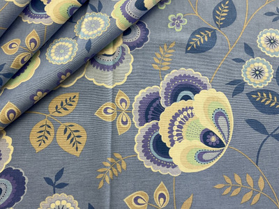 Purple Jacobean Fabric