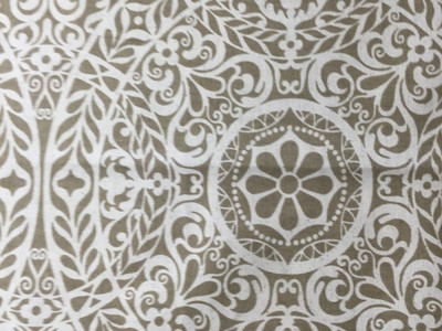 Beige Medallion Fabric - Fabric Warehouse