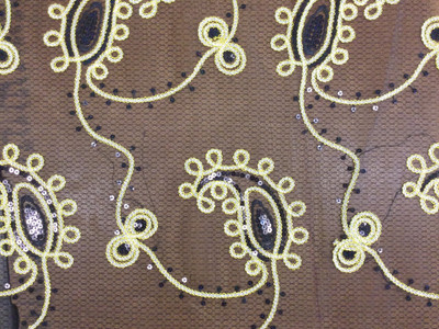 Gold Paisley Fabric