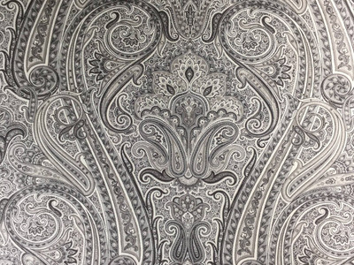 Gray Paisley Fabric