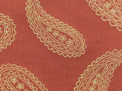 Orange Paisley Fabric