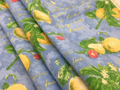 Yellow Script Fabric