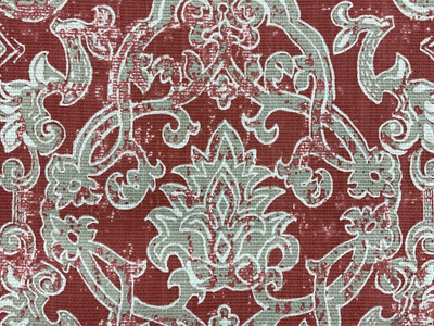 Gray Scrollwork Fabric