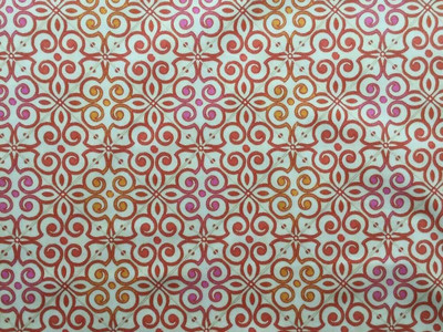 Pink Scrollwork Fabric